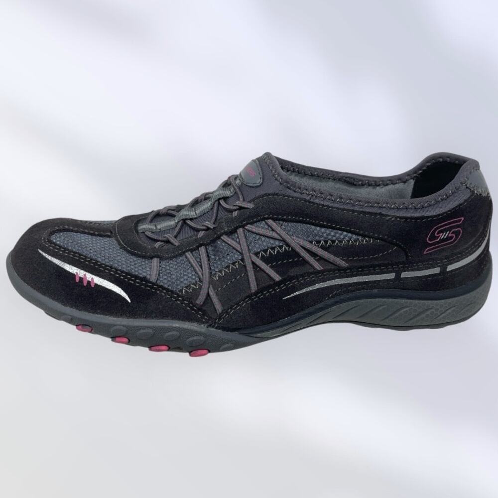 Skechers Slip-On Sport Sneakers Relaxed Fit Womens 7 1/2 Gray 82.7=L.3.4